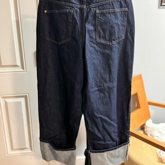 Kate Spade x Target High-Rise Straight Leg Wide Cuff Jeans Women's 10 Dark NEW - Picture 4 of 8